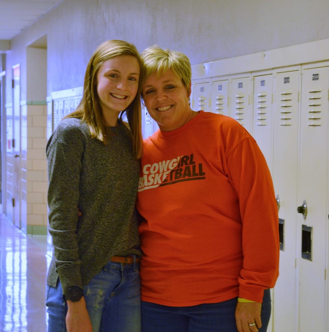 Mrs. Burton with daughter Sydney Burton