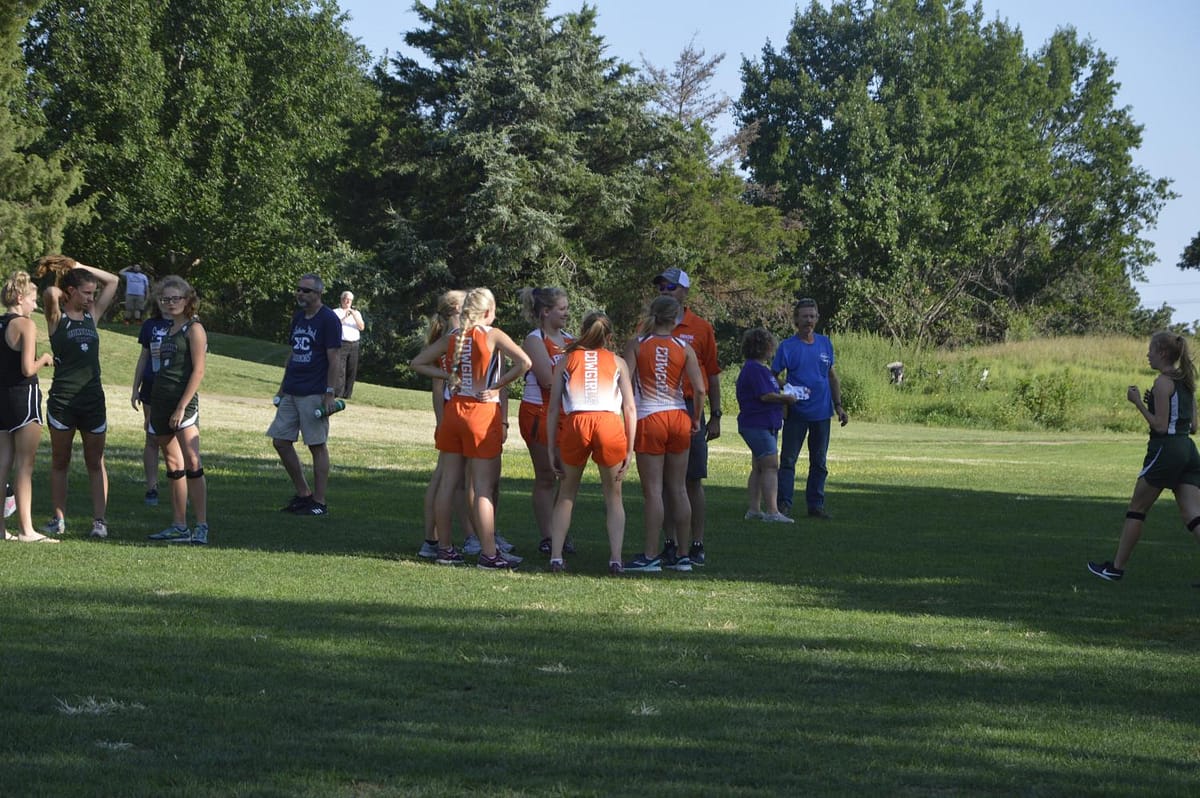 Abilene's Girls Team gather before their first race. Pictured (left to right) are . Photo: Destiny Sprouse.