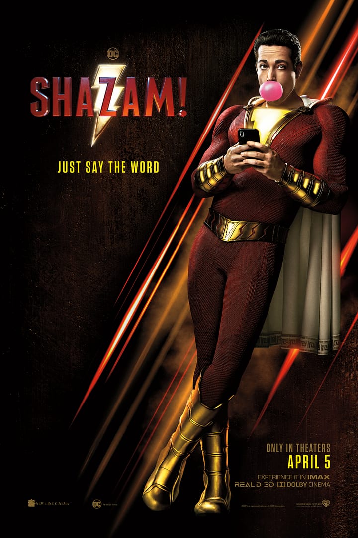 DC's poster for the movie, featuring Zachary Levi.